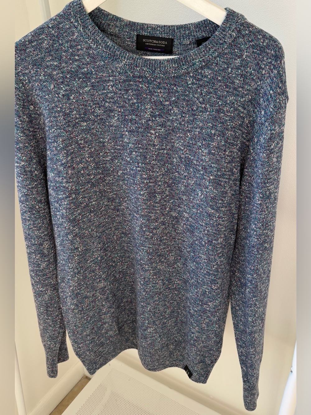 Scotch & Soda Multicolor Blue Heather Crewneck Sweater